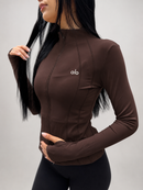 Jaqueta Slim ALO C/dedinho - Marrom