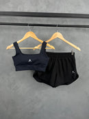 Conjunto Top + Short Duplo - Preto