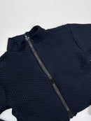 Jaqueta Cropped Jacquard - Preta