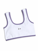 Top fitness bicolor - Branco/Lilás