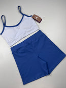 Conjunto poliamida - Azul/Branco