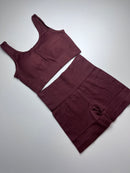 Conjunto canelado - Marrom