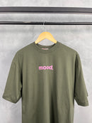 Camisetão fitness over - Verde/Rosa