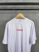 Camisetão fitness over - Branco/Rosa