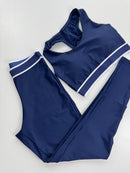 Conjunto Com Elástico Fitness - Azul Marinho