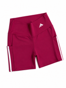 Short Adidas Com Bolso - Bordô