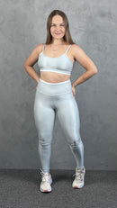 Conjunto Micro Canelado - Bicolor Cinza/Branco