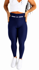 Legging Alo Microcanelada/Brilho - Azul Marinho
